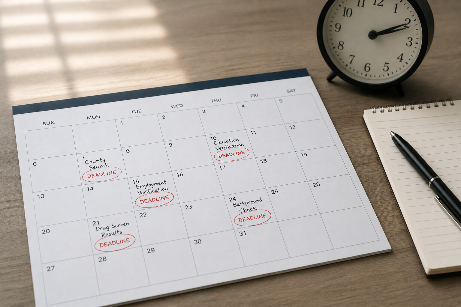 Calendar and clock